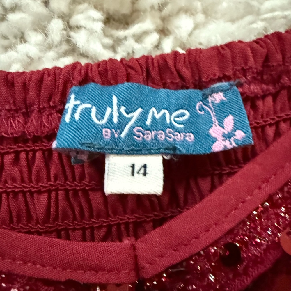 Truly Me Burgundy Sequin Jumpsuit - Picture 5 of 6
